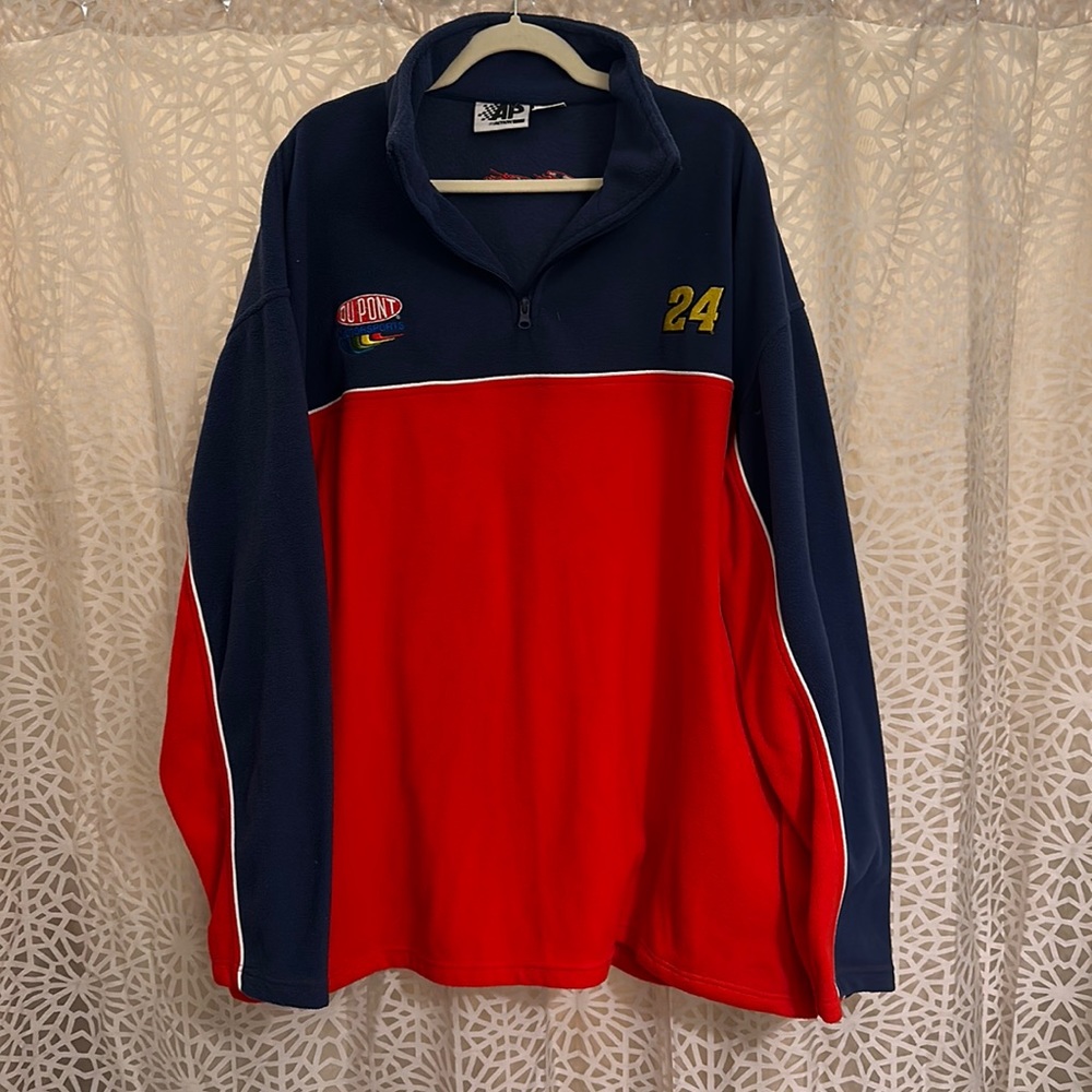 🏁 Vintage Jeff Gordon #24 DuPont NASCAR AP Action 1/4 Zip Fleece XXL